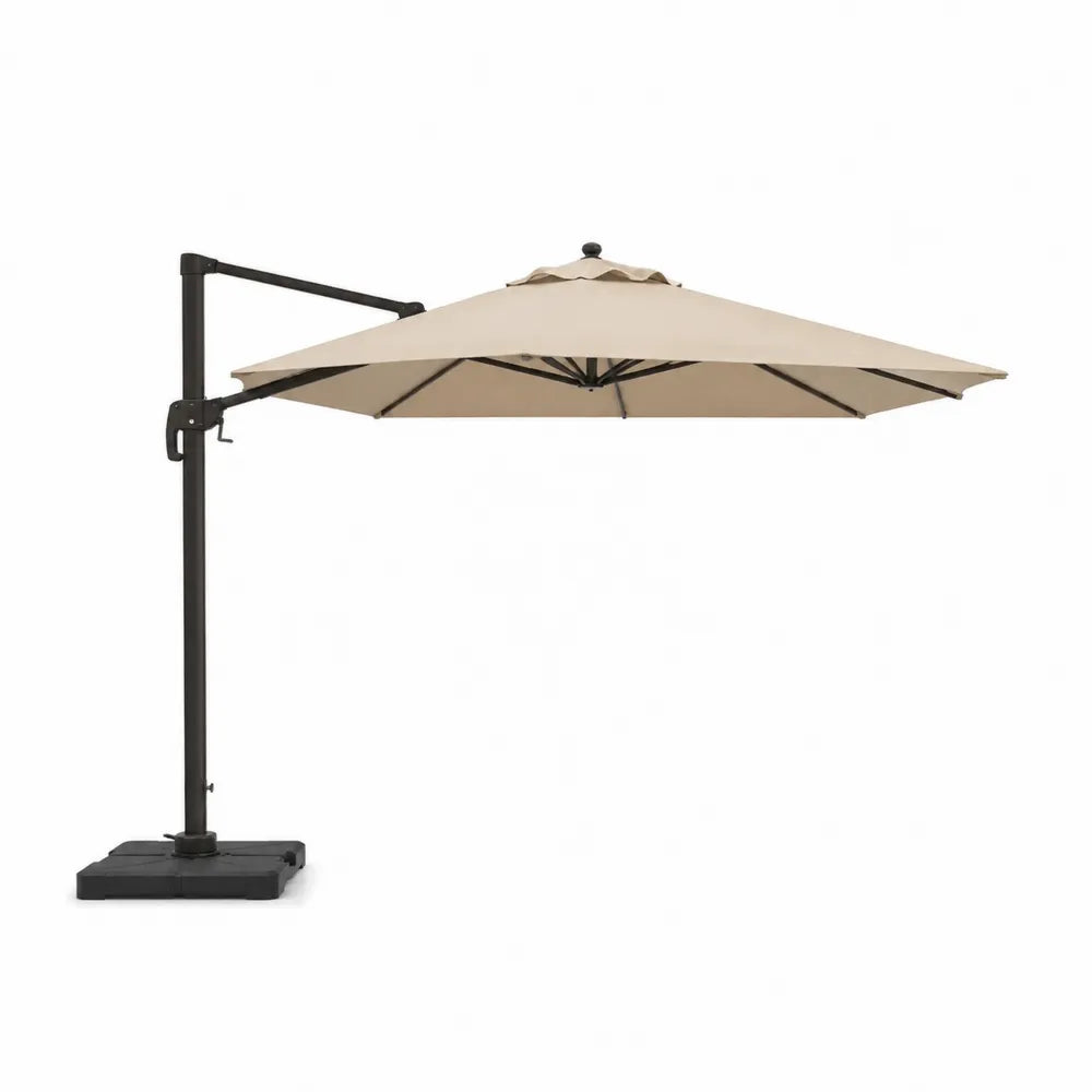 Sonnenschirm Ampelschirm Polyester Beige 300 x 300 cm